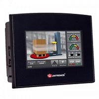 Контроллер SM43-J-RA22 ПЛК SAMBA: 4,3" 24VDC, 12DI, 2AI, 1HS/Энкодер, 2AI, 2PT100/TC, 8RO, 2AO Unitronics