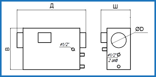 габаритные размеры увлажнителя эконау